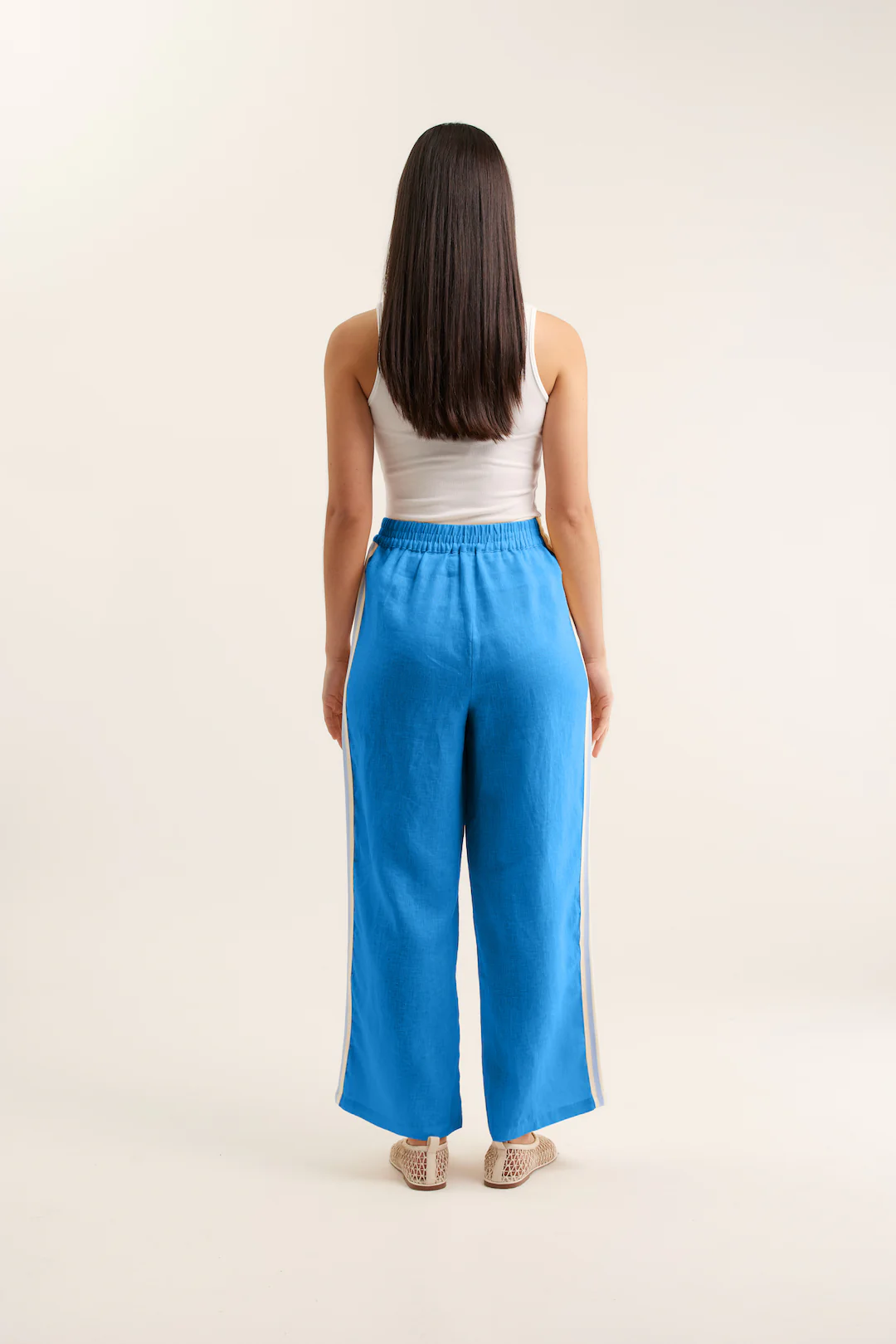 Tilly Linen Pant  In Cornflower - Image 2