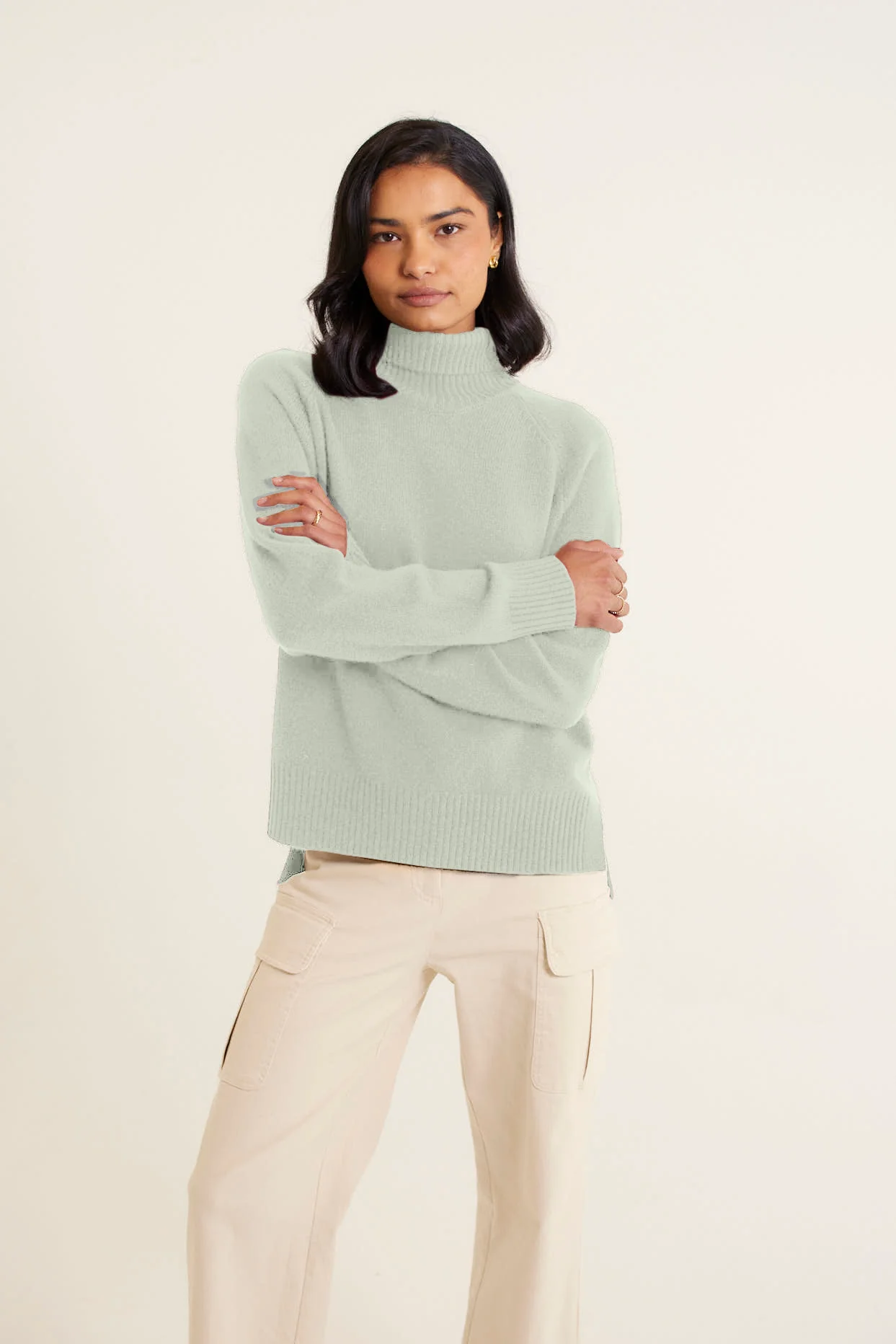 Toastie Merino Cashmere Polo In Early Spring - Image 3