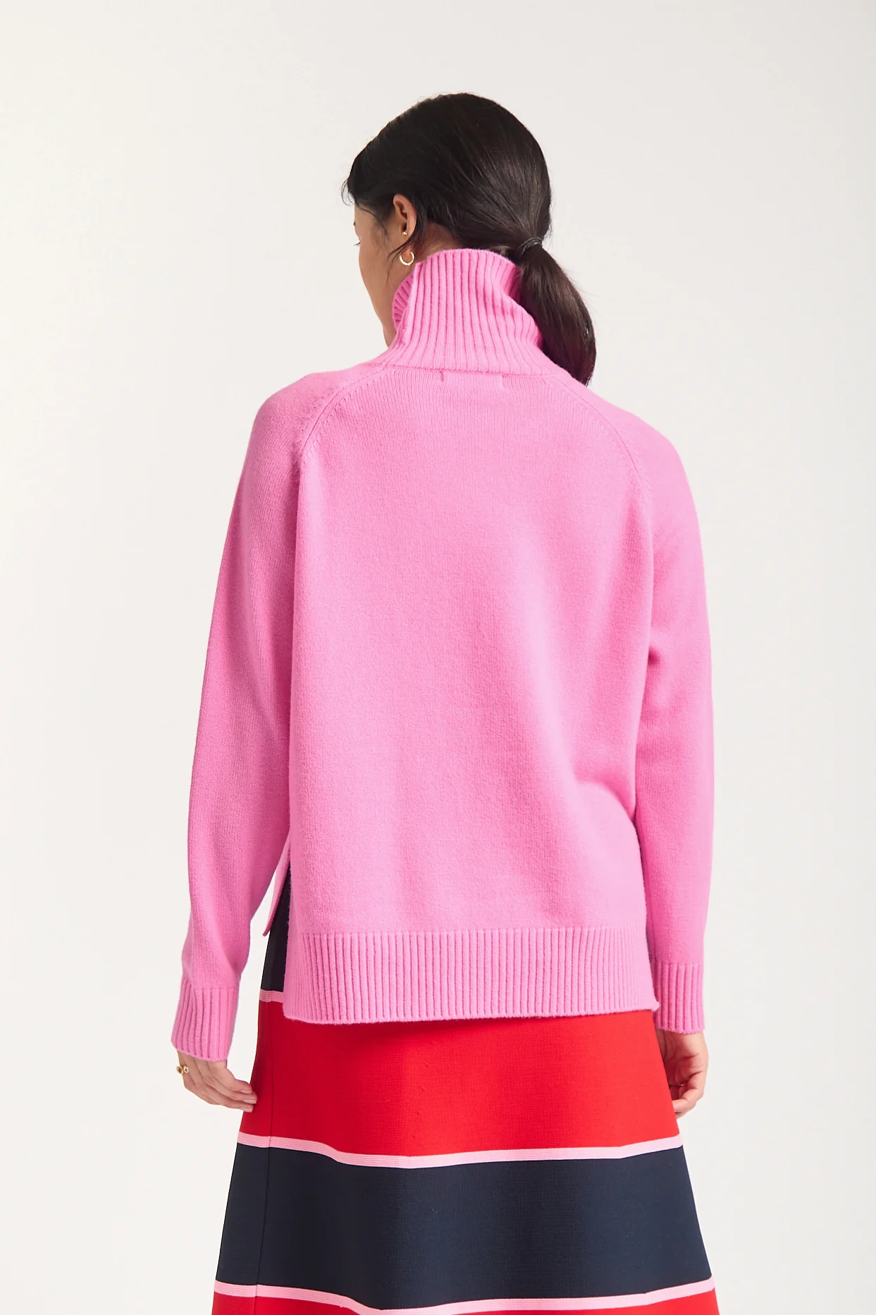 Toastie Merino Cashmere Polo In Lipstick - Image 4