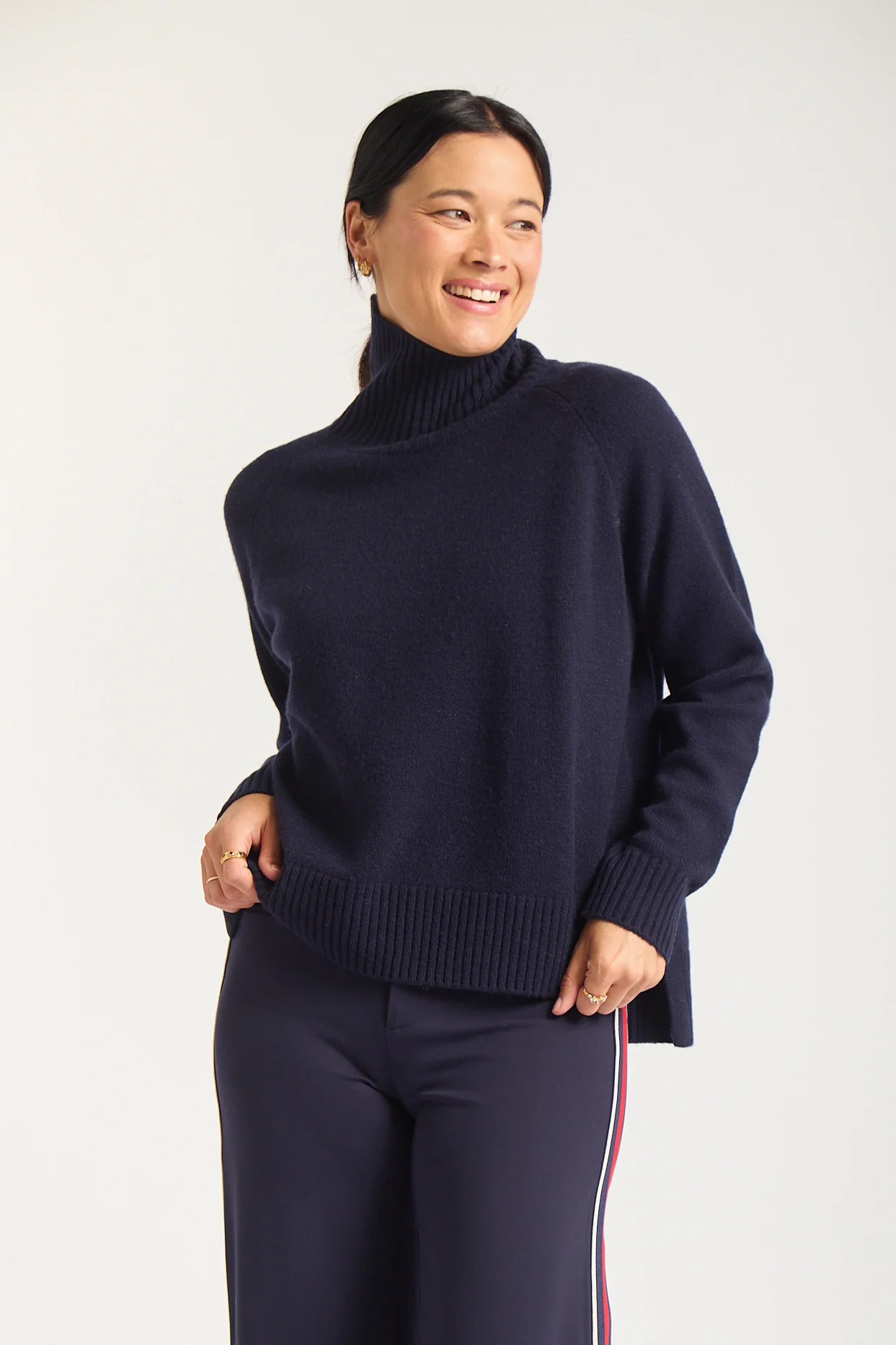 Toastie Merino Cashmere Polo In Officer Navy - Image 3