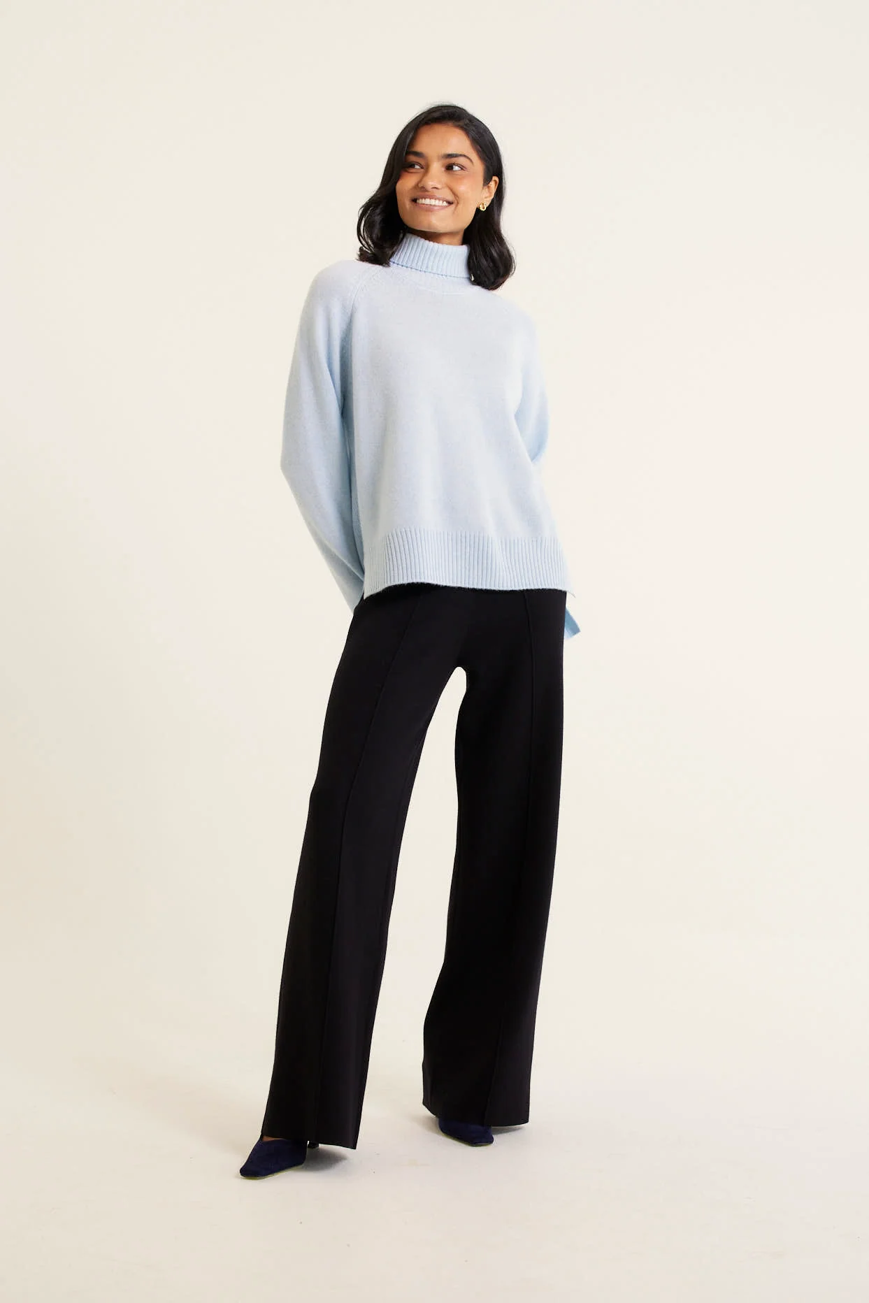 Toastie Merino Cashmere Polo In Pewter - Image 4