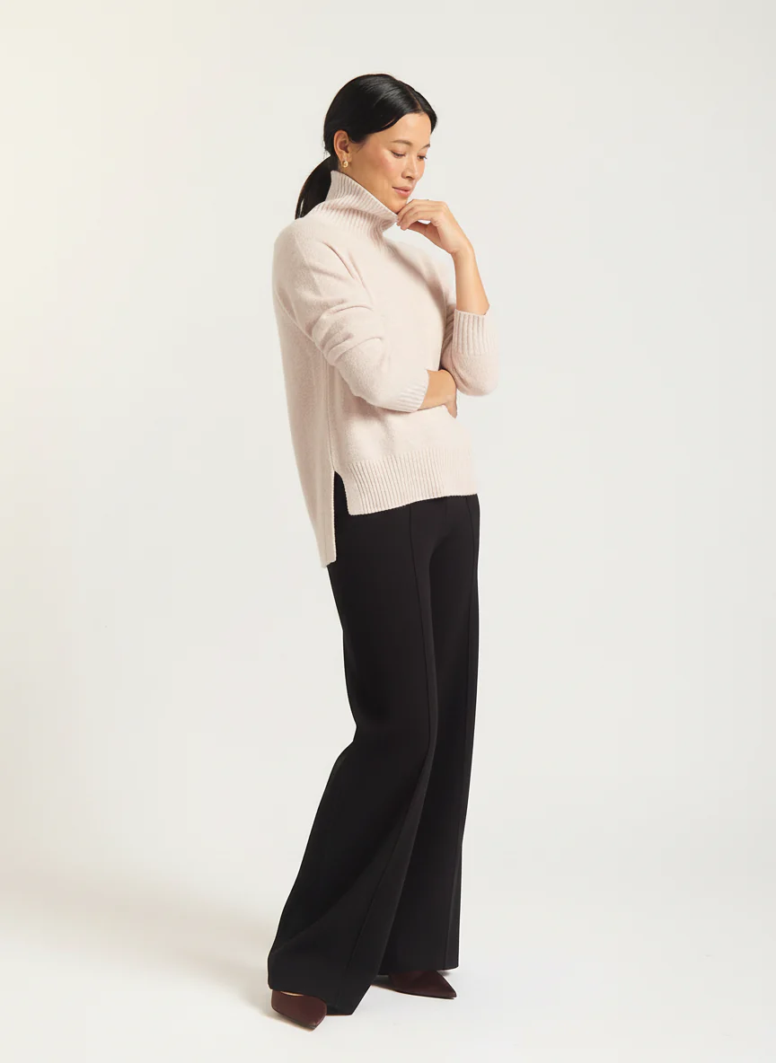 Toastie Merino Cashmere Polo In Porridge - Image 2
