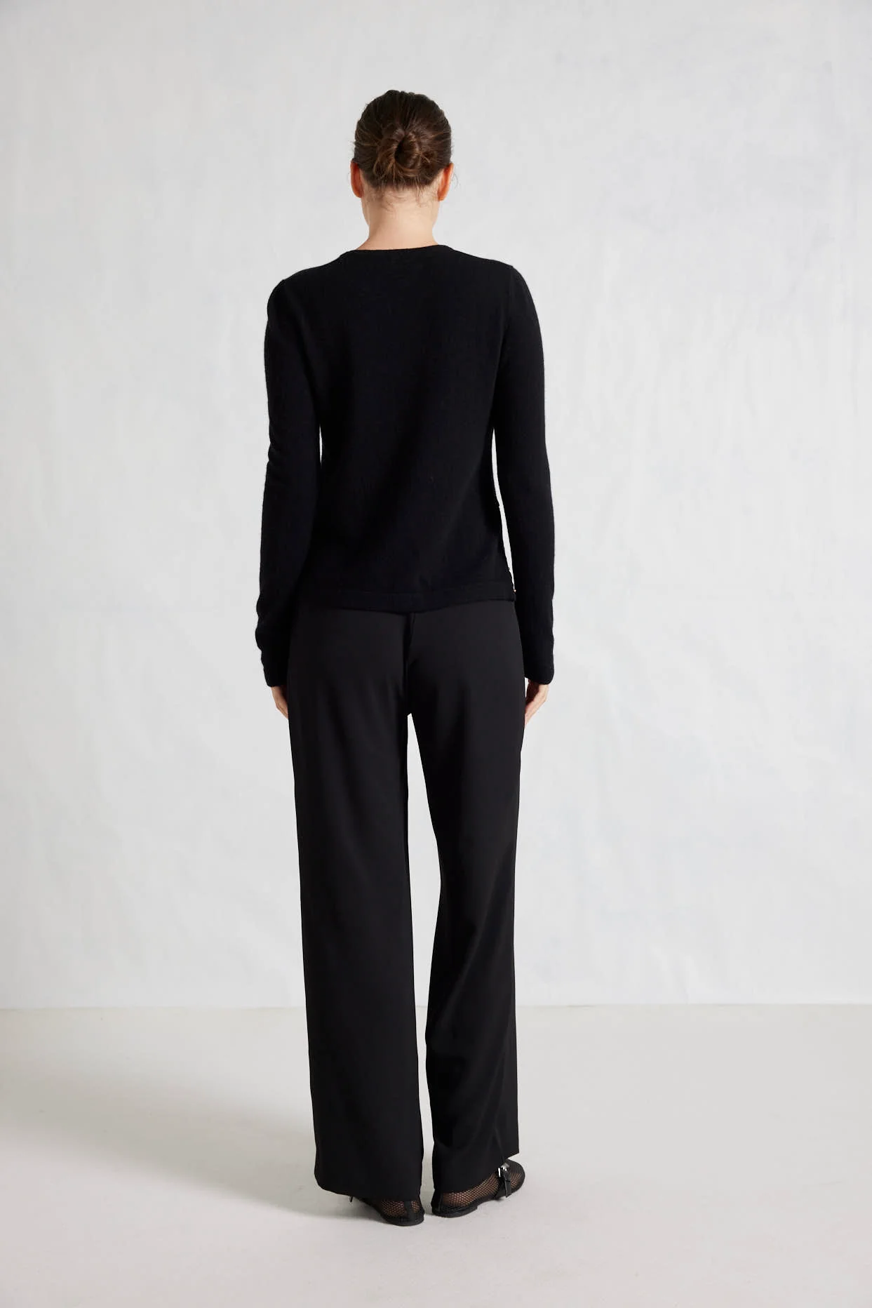 What A Stud Merino Cashmere Sweater In Black - Image 6