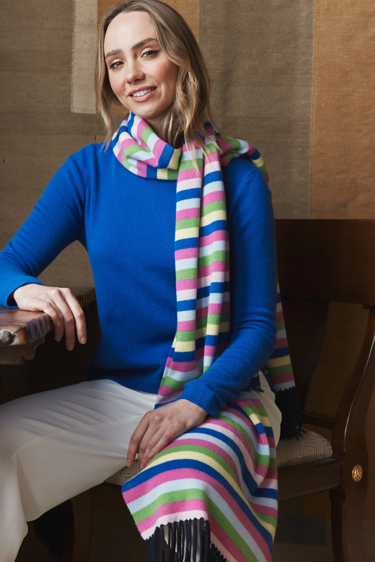 What A Stud Merino Cashmere Sweater In Skydiver - Image 2