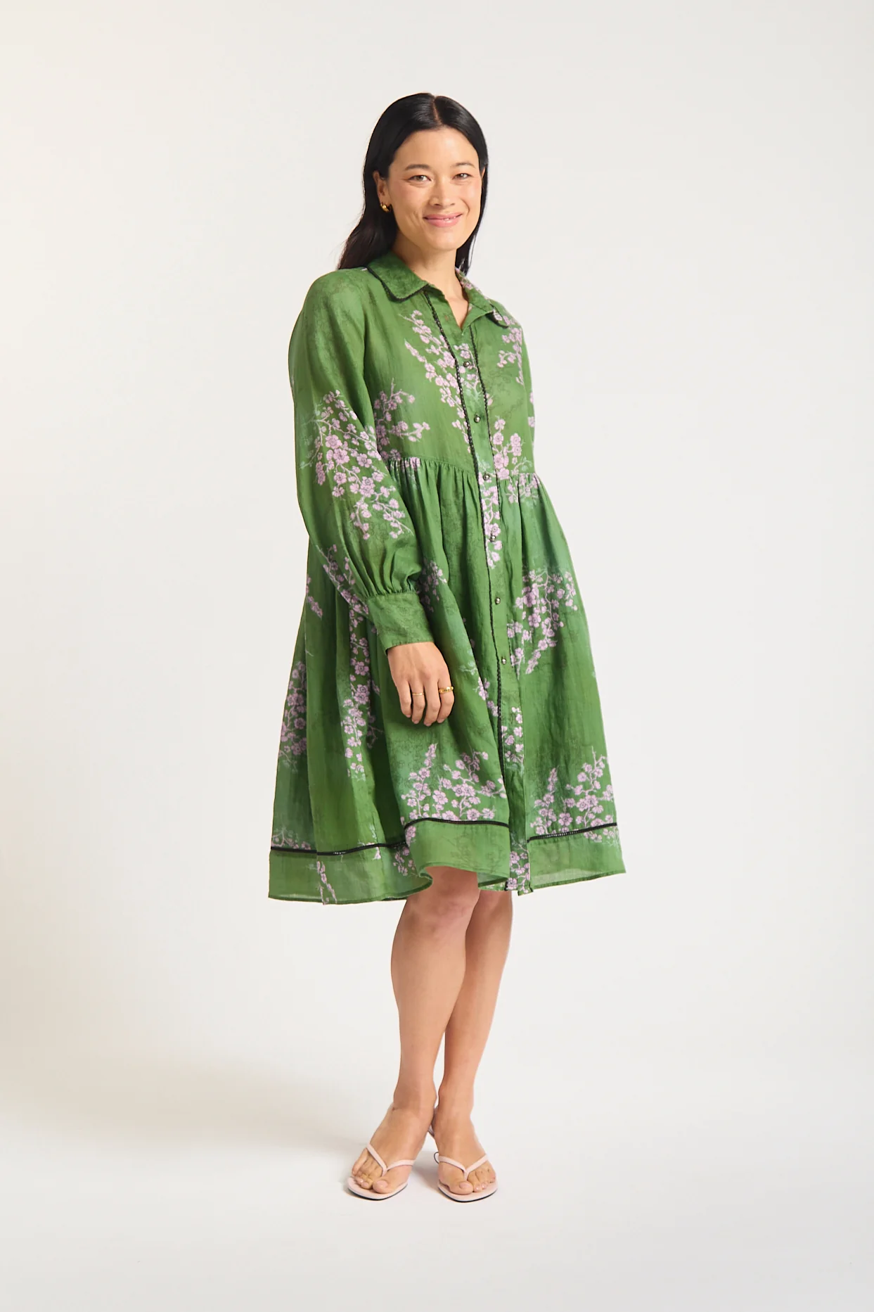 Wren Ramie Dress In Maple Print - Image 4